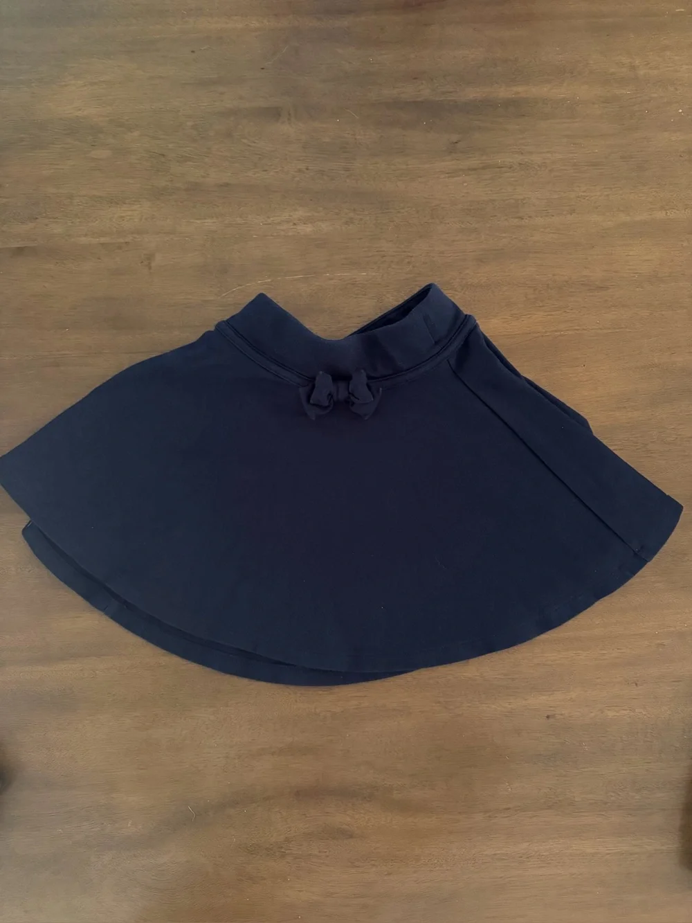 School Uniform Navy A-Line Skirt with Bow Waist
